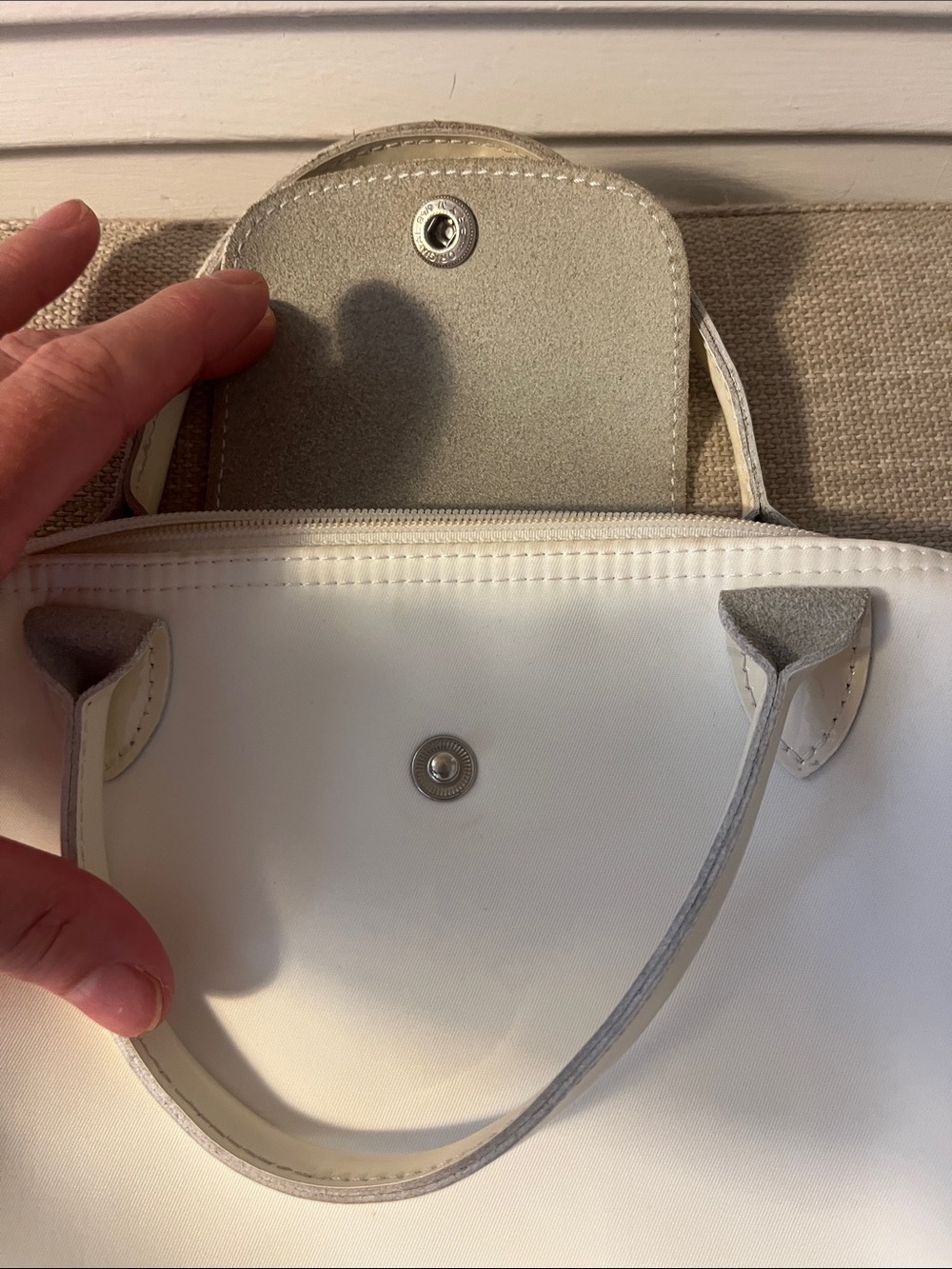 Longchamp Cream Le Pilage Handbag - Picture 2 of 13